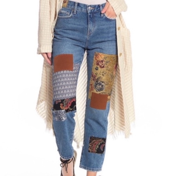 🆕Free People Patchwork Jeans - Picture 3 of 16